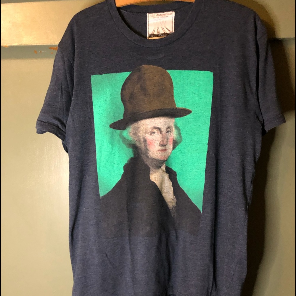 Blue George Washington with top hat